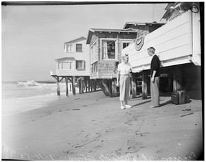 Beach erosion at Surfside Colony, 1953