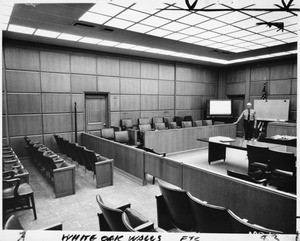 A courtroom in the Los Angeles County Courthouse, 1959