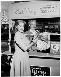 Christmas seal booth, 1953