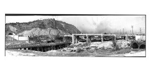 Panoramic view of the North Figueroa Street bridge