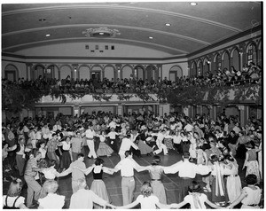 Folk dance festival (Christmas folk dance festival at Santa Monica Municipal Auditorium), 1953