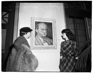 George and Ira Gershwin art exhibit at City Hall Tower, 1952