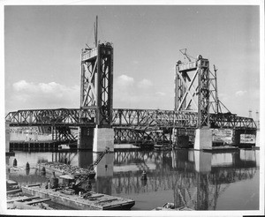 The Commodore Schuyler F. Heim drawbridge prior to its New Year's Day 1948 opening