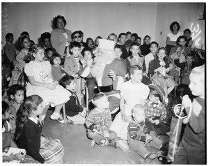 Christmas party (Marion Davies Clinic), 1953