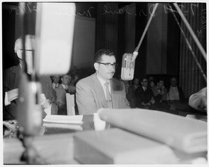 Un-American hearings at State Building (Doctors), 1954