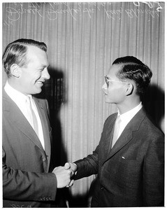 King and Queen of Thailand luncheon at Beverly Hills Hotel, 1960