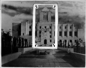 Los Angeles Public Library from Flower Street, after 1926