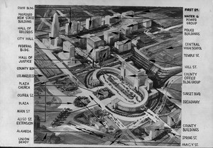 Plan for proposed Los Angeles Civic Center, 1940