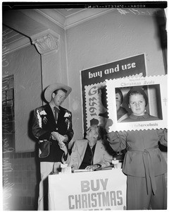 Christmas seals on sale, 1953