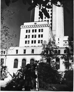 Partial view of Los Angeles City Hall, 1938