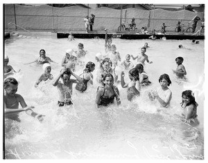 Harvard swimming pool opens, 1951 — Calisphere