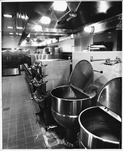 Cookery section of cafeteria at the Los Angeles County Courthouse in the Civic Center, 1959