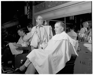 Barber retires, 1953