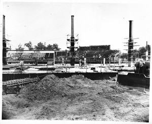 Construction of the Los Angeles Sports Arena at Exposition Park, 1958