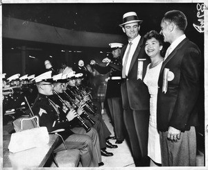 Athletic stars at U.S. Marine Band concert, Los Angeles Memorial Sports Arena, 1959