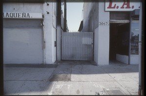 Pico commercial strip from Western Avenue to South Westmoreland Avenue, Los Angeles, 2004