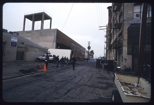 Shooting a music video in downtown Los Angeles and shooting of ABC Family's "Knock First" reality show near Beverly Center, 2004