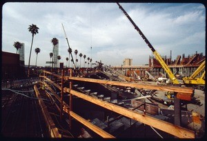 Construction of Galen Center, USC, by Clark Construction, Los Angeles, 2005