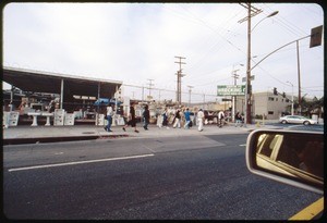 Vendors of food on South Santa Fe Avenue south of Freeway 10, etc., Los Angeles, 2005