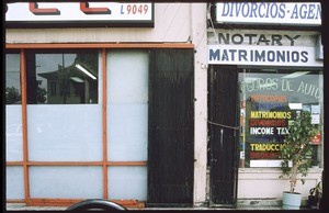 Commercial strip on West Pico Boulevard between Dewey Avenue and South Mariposa Avenue, Los Angeles, 2004