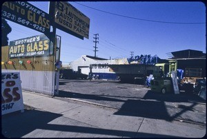 Small businesses on the west side of Alameda Street between 96th Place and 92nd Street, South Gate, 2004