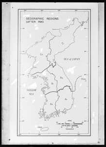 Geographic regions of Korea (after Pak) (map)