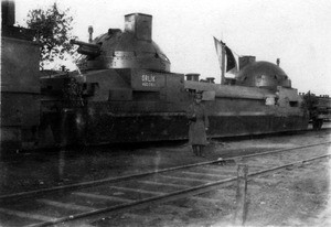 Bolshevik armored train captured by Czechs