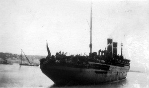 Departure of the Great Northern from the Vladivostok harbor