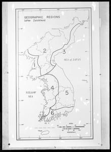 Geographic regions of Korea (after Zaichikov) (map)