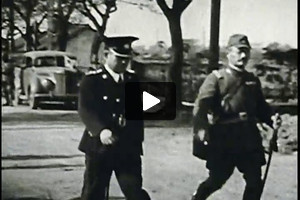 Victorious Japanese troops march into Shanghai, 1937