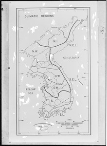 Climatic regions of Korea (map)