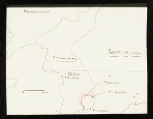 North-South boundaries in Korea move to the southeast corner of the peninsula in the Korean War (map)