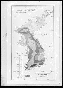 Annual precipitation in Korea (in millimeters) (map)