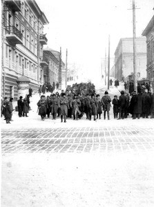 Victorious troops at Commercial School in Vladivostok