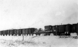 American military equipment on Russian railroad, near Vladivostok