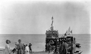 Boat at Iltalian fete in Vladivostok