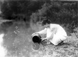 Women beside streams in Korea