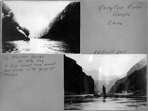 L. P. Bischoff photo album. Photos of USS Tutuila's passage through the Yangtze River gorges