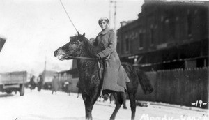 Mounted Cossack guard in Vladivostok