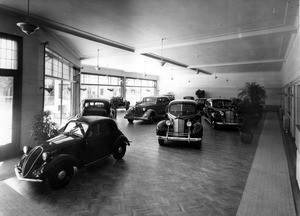 Mark Moody Packard-Fiat dealership showroom in Shanghai, westerly view