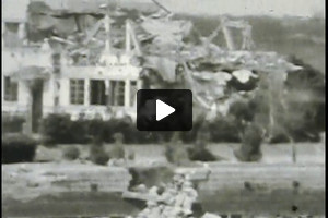 Destruction along Suzhou (Soochow) Creek, following attacks by Japanese military on Shanghai, 1937