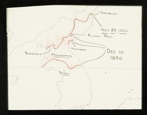 North-South boundaries in Korea shift south as Chinese troops enter the Korean War (map)