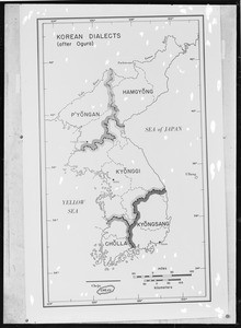 Korean dialects (after Ogura) (map)