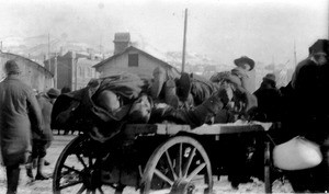 Wagonload of executed insurrectionists from Major Gaida's revolt in Vladivostok