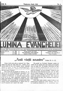 Light of the Gospel, 1946, vol, 1, no. 6 = Lumina Evangheliei, 1946, anul I, nr 6