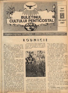 Buletinul Cultului Penticostal - Biserica lui Dumnezeu Apostolica