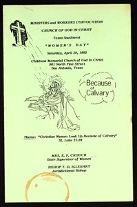 Ministers and Workers Convocation, Church of God in Christ, San Antonio, Women's day program, 1985