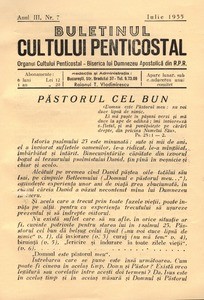 Buletinul Cultului Penticostal - Biserica lui Dumnezeu Apostolica