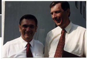 Mihael Kuzmič s jednim profesorom