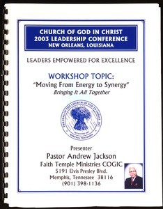 COGIC, leadership conference syllabus, 2003